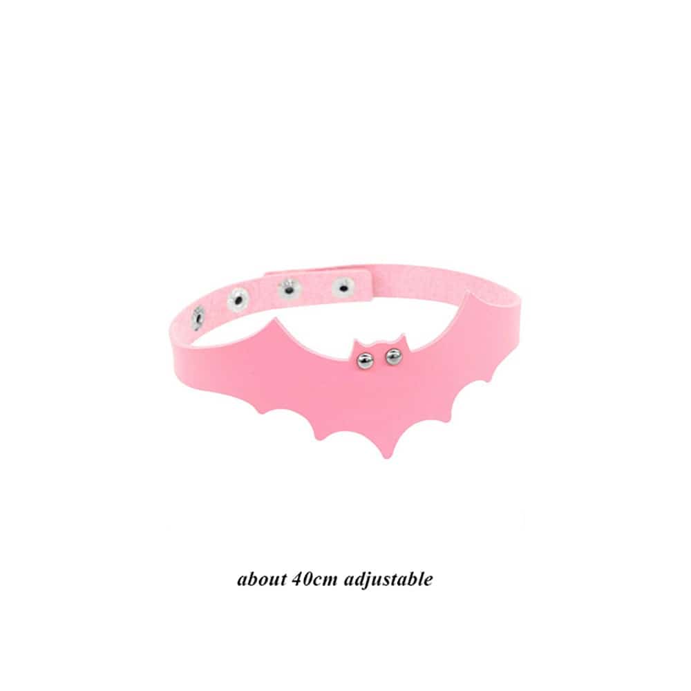 Pink Choker Cosplay Leder Collar Kawaii 9