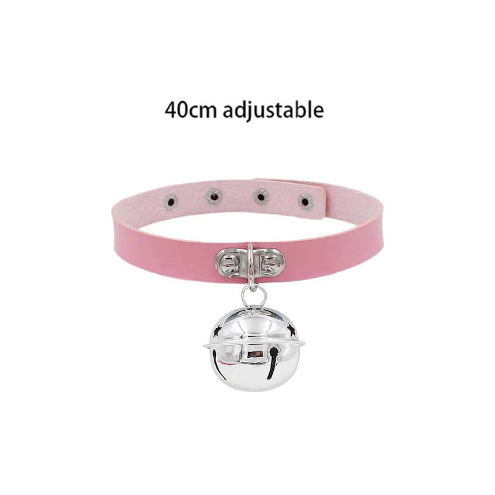 Pink Choker Cosplay Leder Collar Kawaii 16